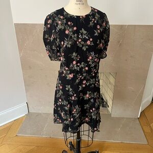 Floral Black Dress